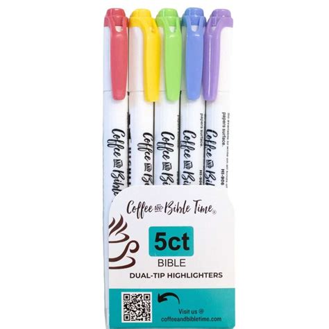Best Bible Highlighters – Soft Colors, Double-Ended (Set of 5) - Coffee ...