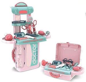 VRUX 3 In 1 For Kids Educational Pretend Play Plastic Table Suitcase ...