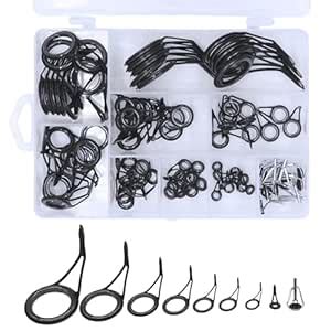 iztor 90pcs 9 Sizes Fishing Rod Guide Tip Fishing Line Spinning Guide ...