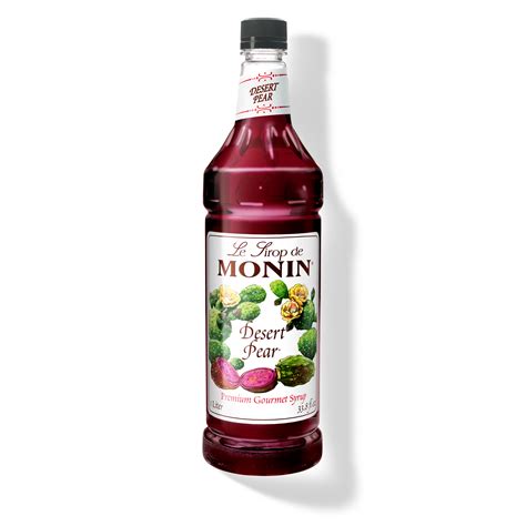 Desert Pear Flavored Syrup - Monin - 1 Liter Plastic Bottle - Monin US
