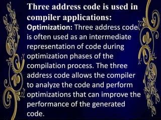 Image result for 3 Address Code Examples by Gate Smashers