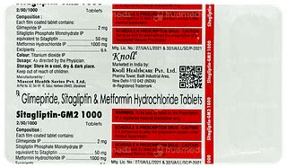 Sitagliptin Gm 2100050 Mg Tablet 10 - Uses, Side Effects, Dosage, Price ...