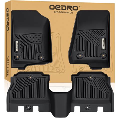 OEDRO Floor Mats Fit for 2018-2024 2025 Jeep Wrangler JL Unlimited 4 ...