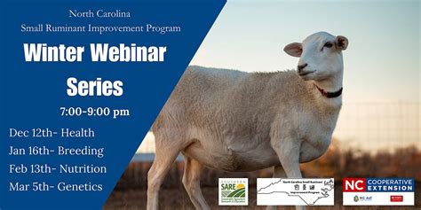 Small Ruminant Winter Webinar Series- Health Management, 12 December ...