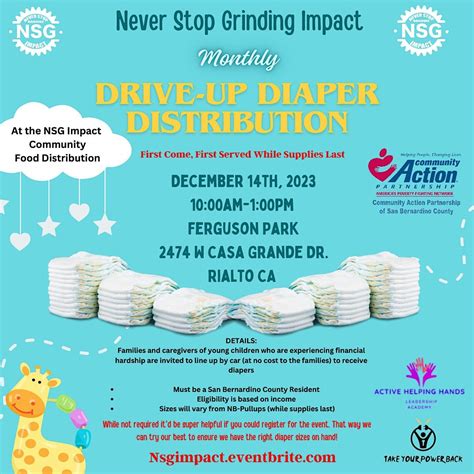 Free Diaper Distribution (Drive-Up)-December, Ferguson Park, Rialto, 14 ...