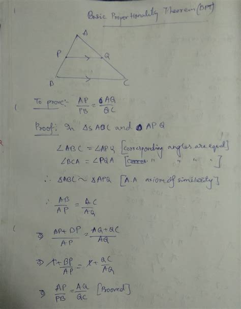 prove basic proportionality theorem..... - Brainly.in