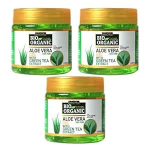 INDUS VALLEY Bio Organic Non-Toxic Aloe Vera Gel Set of 3 for Acne ...
