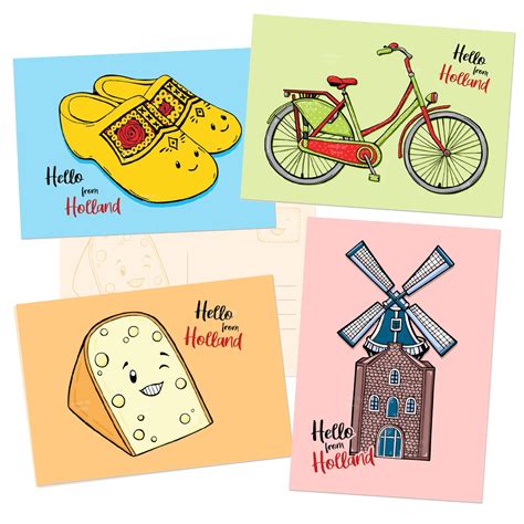 Rode fiets - Hello Holland sticker - €1,50