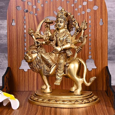 Brass Goddess Durga Statue (8 Inch) – Vedansh Craft