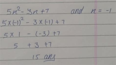 5xsquare-3x+7 if x is 1/2 - Brainly.in