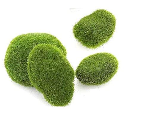 Buy Litenyx 4 Pcs Moss Balls Artificial Decorative Grass Stones for ...