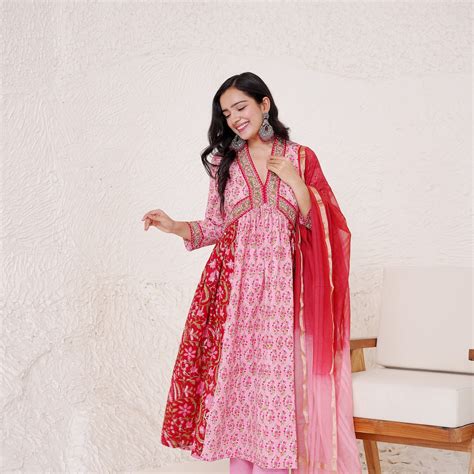 Carnation Pink Pure Cotton Kurta – Ganpatis