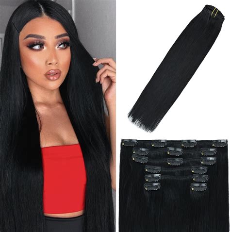Amazon.com : Fliace Clip in Hair Extensions, 6 PCS 1 6 Inch Hair ...