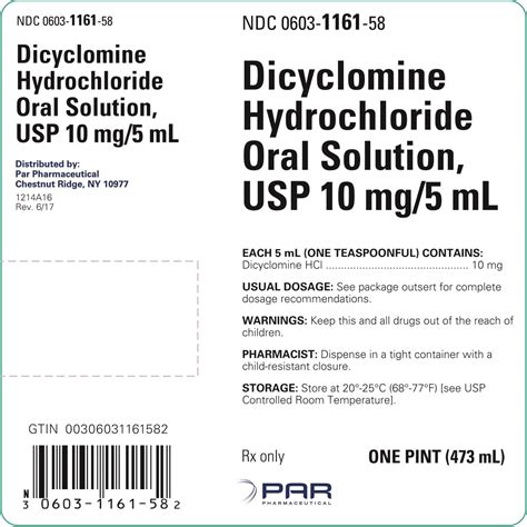 Dicyclomine - FDA prescribing information, side effects and uses