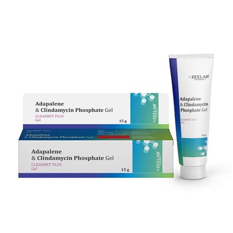 ZEELAB Adapalene 0.1%w/w and Clindamycin Phosphate 1%w/w Gel 15 gm ...