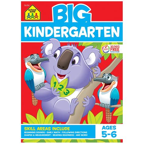School Zone Big Kindergarten Workbook | Walgreens