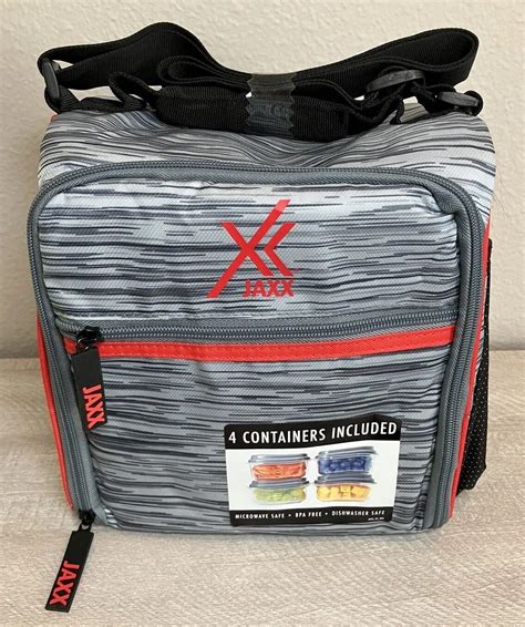 JAXX / Lunch Travel Bag / Insulated Tote / 4 containers / 12 + warm or cold | eBay