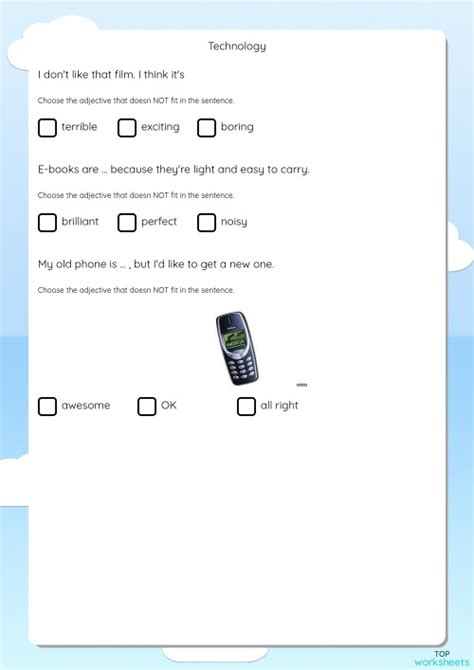 Technology Life Worksheet 的图像结果