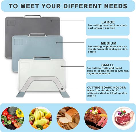 Buy FIVETAS cutting boards for kitchen dishwasher safe,set of 3 with ...