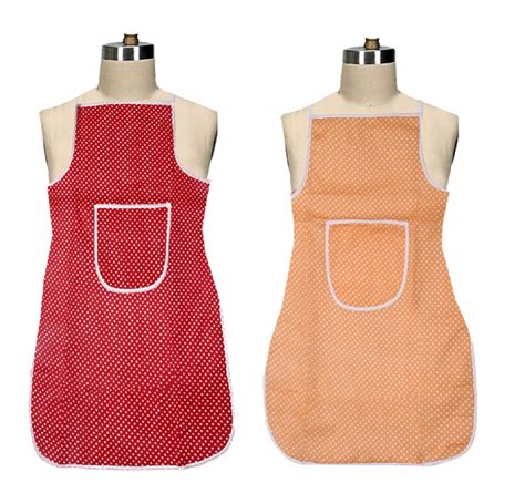 Kuber Industries Polka Dots Bib Apron,Water Oil Cotton Resistant Chef ...