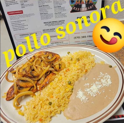 Menu at Riviera maya restaurant, Pottsville, 315 N Centre St