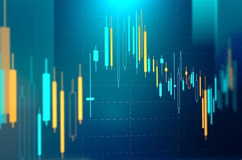 Stock market chart technology vector blue background | Free Vector