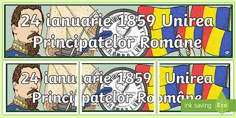 Mica Unire de la 24 ianuarie 1859 Banner (teacher made)