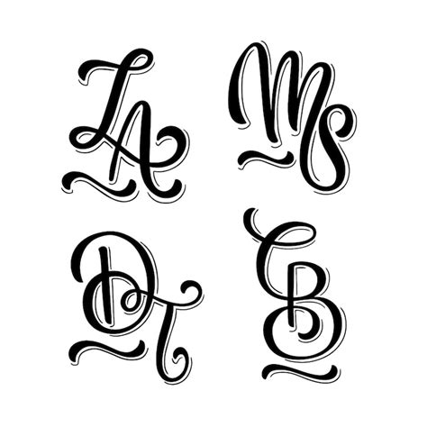 Calligraphy letters Vectors - Download Free High-Quality Vectors from ...