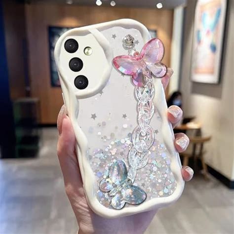KC Back Cover for Samsung Galaxy A35 5G - Crystal Butterfly Wrist ...