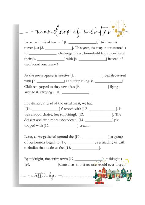 Mad Libs Christmas Holiday Mad Libs Christmas Games Printable Christmas Games Family Printable ...