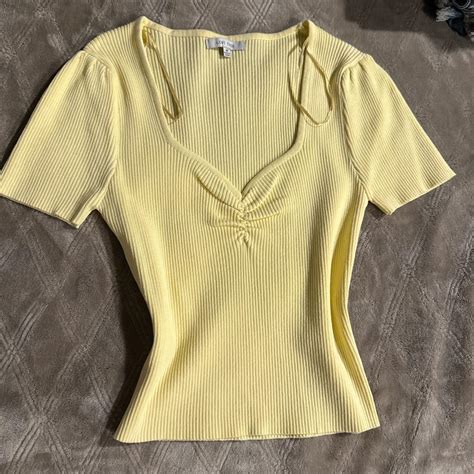 Pastel yellow cute top size: medium Worn only 1... - Depop