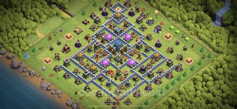 Farming Base TH12 with Link, Anti Air / Electro Dragon - Clash of Clans ...