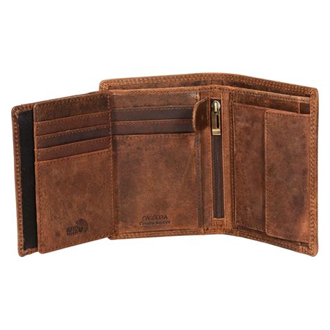 Sassora Genuine Leather RFID Notecase – Aeroplane Embossed (Bifold Des