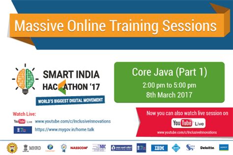 Smart India Hackathon - Training on Overview of Core Java (Part-1 ...