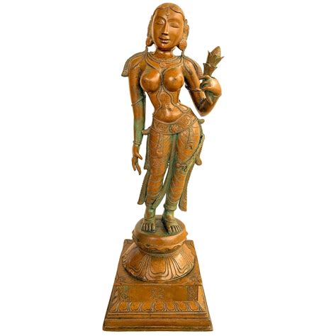 Buy Bhunes Bronze Decorative Lady Sculpture Apsara Idol, Showpieces ...
