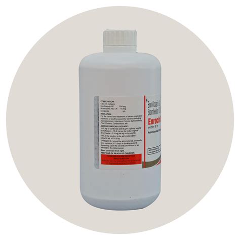 Enrocin BH - Enrofloxacin & Bromhexine HCL oral solution for Poultry birds