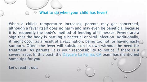 What to do when your child has fever? | PPTX
