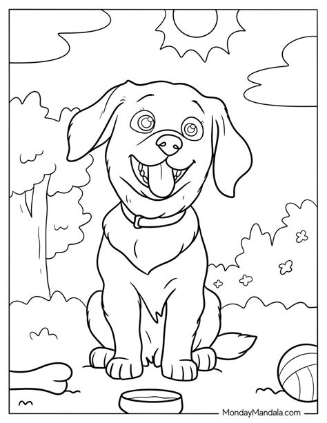 20 Golden Retriever Coloring Pages (Free PDF Printables)