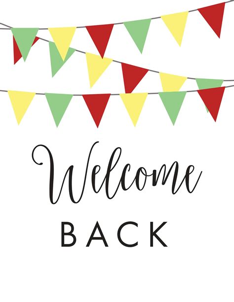 Free Printable Welcome Back Sign Templates [PDF, Word]