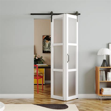Bi-Fold Sliding Barn Doors 40" x 84" Louver Closet Door, Interior ...