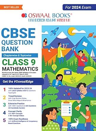 Oswaal CBSE Class 9 Mathematics Question Bank (2024 Exam) eBook ...