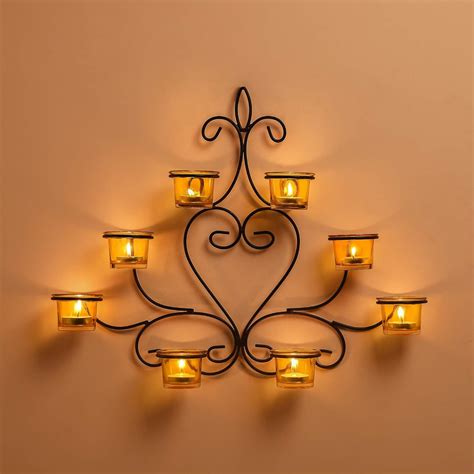 Buy Homesake Metal 8-votive Chic Wall Sconce Candle Holder Online at ...