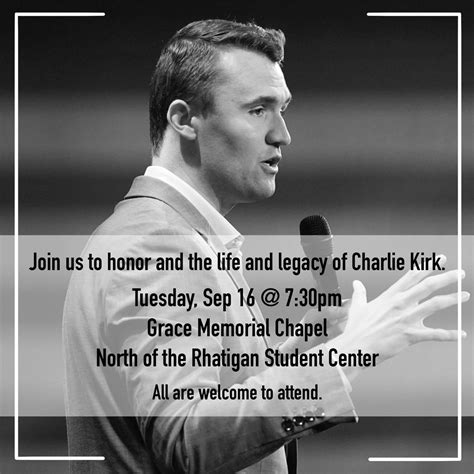 Charlie Kirk Legacy, Wichita State University - Grace Memorial Chapel ...