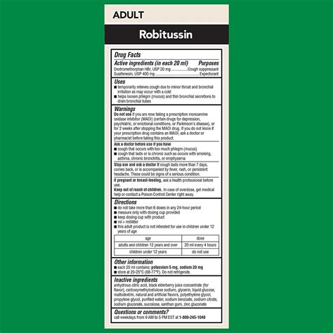 Robitussin Maximum Strength Elderberry Cough + Chest Congestion DM - 8 Fl Oz | Buy Now with ...