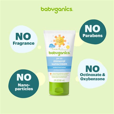 mineral sunscreen lotion spf 50+, 59ml – babyganics singapore
