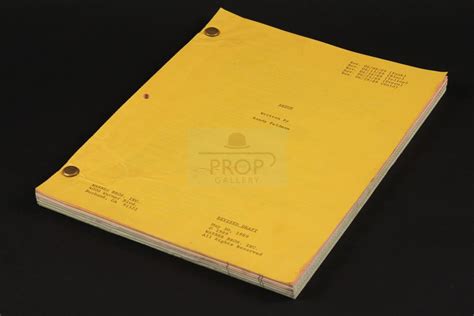 The Prop Gallery | Production used script