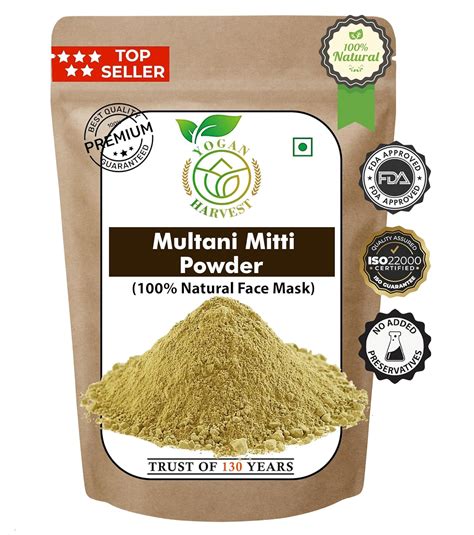 Yogan Harvest Multani Mitti Powder For Face Pack - 200 Gm, Hair Pack ...