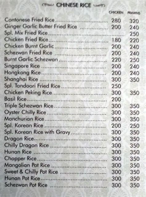 Menu at Grills and Rice, Mumbai, Madraswala Building Tower