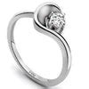 Curvy Platinum Solitaire Ring for Women JL PT 510