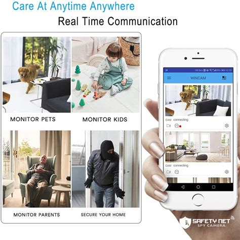 SAFETYNET Spy Camera WiFi Hidden Camera Nanny Cam with Bluetooth ...
